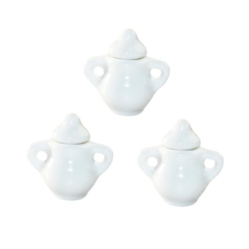 UPKOCH 3 Stück Miniatur Porzellan Zuckergefäß Weiße Teekannen für Puppenhausdekoration für Kreative Szenen und DIY Projekte UPKOCH 3 Stück Miniatur Porzellan Zuckergefäß Weiße Teekannen für Puppenhausdekoration für Kreative Szenen und DIY Projekte von UPKOCH