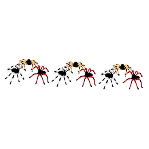 UPKOCH 3 Stück Plüschspinnenspielzeug Spukhaus-Requisite falsche Spinne Gruselige Halloween-Party-Dekoration Zufällige Farbe von UPKOCH