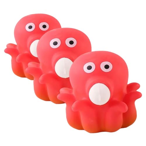 UPKOCH 3 Stück Prise Musik für kinderspielzeug Fun Toy für Stressabbau Octopus Toy zum Stressabbau Squeeze Octopus Quetschspielzeug rot von UPKOCH