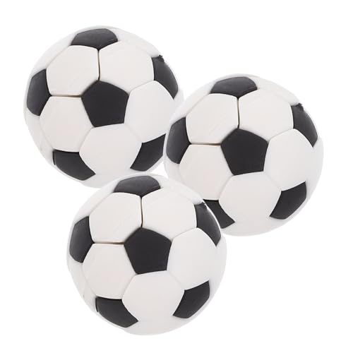 UPKOCH 3 Stück Puppenhaus Basketball Kinderspiele Mini Basketballbälle Mini Sport Radiergummis Fußballspiele Fußball Tischfußball Zappelspielzeug Mini Fußball Mini von UPKOCH