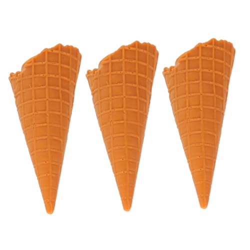UPKOCH 3 Stück Realistische Eiswaffel Deko Große Karamellfarbene Simulation Eiscreme Tüten Stabile Kunststoffhalter für Fotorequisiten Party Tischdekoration UPKOCH 3 Stück Realistische Eiswaffel Deko Große Karamellfarbene Simulation Eiscreme Tüten Stabile Kunststoffhalter für Fotorequisiten Party Tischdekoration von UPKOCH