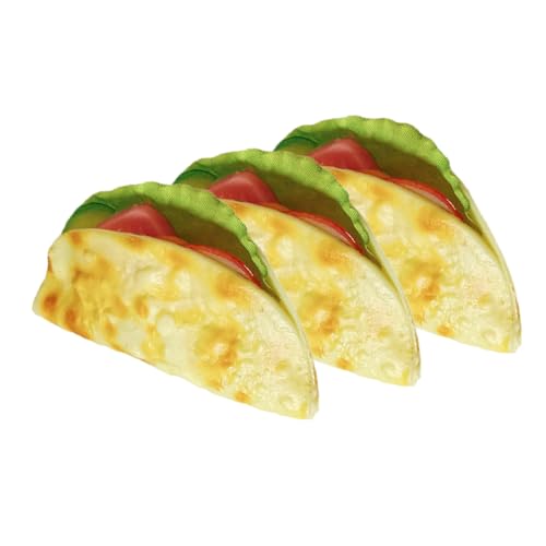 UPKOCH 3 Stück Realistisches Kunst Pfannkuchen Modell Imitation Burrito Taco Dekorationsrequisiten für Fotografie und Display Lebensmitteldekor für Zuhause von UPKOCH