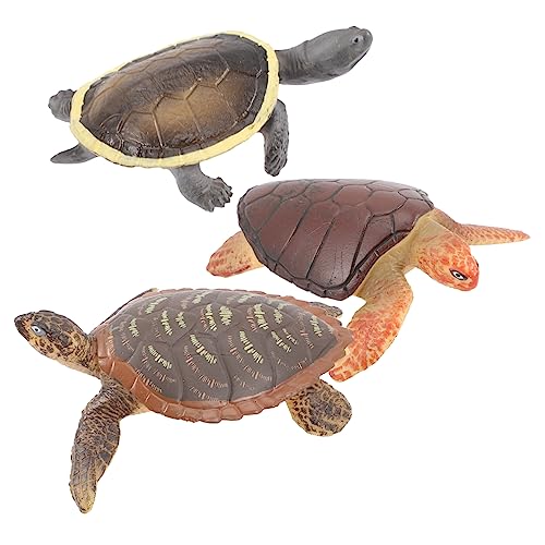 UPKOCH 3 Stück Schildkrötenmodellspielzeug kleine Spielzeugschildkröte Kinderfiguren Schildkrötenstatue Simulationsschildkrötenspielzeug Schildkrötenfiguren Plastik von UPKOCH