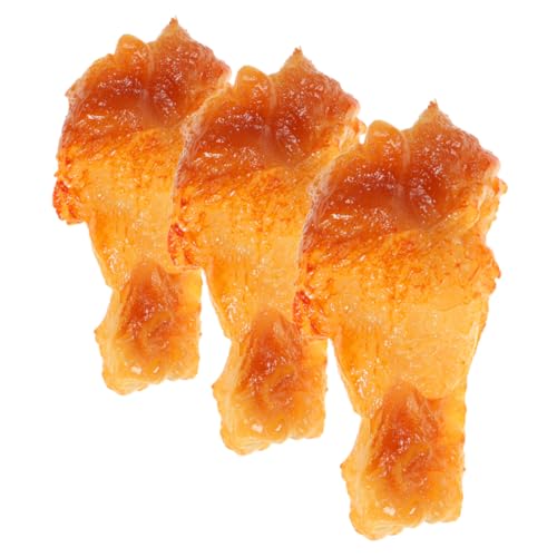 UPKOCH 3 Stück Simulation von Hühnerbeinen Simuliertes Lebensmittelmodell künstliche Hühnerkeule Simulationshähnchenbein Display-Versorgung verschleißfestes Lebensmittelmodell PVC Orange UPKOCH 3 Stück Simulation von Hühnerbeinen Simuliertes Lebensmittelmodell künstliche Hühnerkeule Simulationshähnchenbein Display-Versorgung verschleißfestes Lebensmittelmodell PVC Orange von UPKOCH