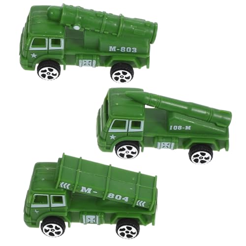UPKOCH 3 Stück Spielzeugauto Kinderautospielzeug Autospielzeug Aus Kunststoff Miniatur-autospielzeug Cartoon-Kleinkind-Push-Auto Kleine Rückzugsautos Träge Kleine Fahrzeuge Green Abs von UPKOCH