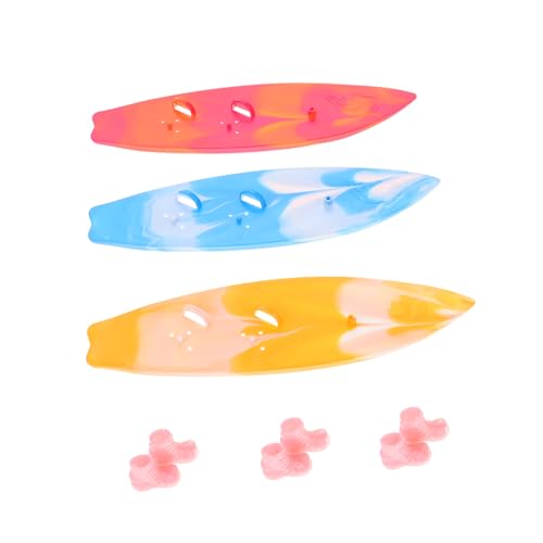UPKOCH 3 Stück -Surfbrett Wasserrad Einhorn Surfer Gefälscht Badewanne Eimer Badespielzeug Mini-Surfbrett-Ornament Strand Babyparty-Spiele Bausatz Badeanzug Aqua Plastik von UPKOCH
