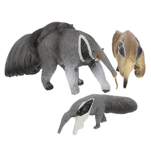 UPKOCH 3 Stück Teiliges Anteater Spielzeugset für Ab Jahren Realistische Wildtierfiguren aus Hochwertigem Kunststoff Dekorative Stehende Ameisenbär Modelle für und Garten von UPKOCH
