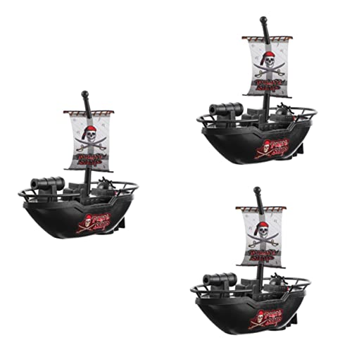 UPKOCH 3 Stück Teiliges Elektrisches Piratenschiff Spielset Badespielzeug für Wasserdichtes Sommer Poolboot Leichtes Kunststoffmodell für Badewanne und Poolspaß von UPKOCH