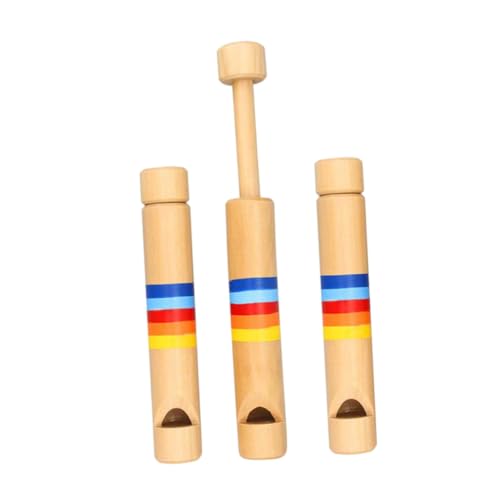 UPKOCH 3 Stück Teiliges Holzflöten Bunte Musikinstrumente Montessori Ab Jahren Pädagogisch Kreatives Holzspielzeug zur Musikalischen Früherziehung von UPKOCH