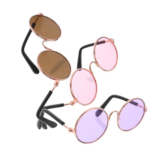 UPKOCH 3 Stück Teiliges Miniatur Puppenbrillen aus Metall Faltbare Robuste Metallrahmen für Puppenhaus-deko und DIY Bastelprojekte Kleine Runde Brillen für Kreative Puppenaccessoires und UPKOCH 3 Stück Teiliges Miniatur Puppenbrillen aus Metall Faltbare Robuste Metallrahmen für Puppenhaus-deko und DIY Bastelprojekte Kleine Runde Brillen für Kreative Puppenaccessoires und von UPKOCH