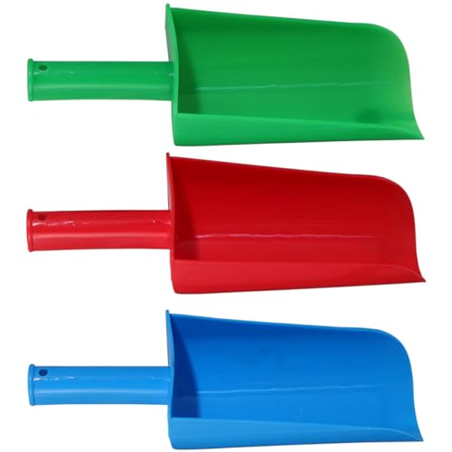 UPKOCH 3 Stück Teiliges Sandspielzeug für Robuste Plastiksandeschaufeln Blau Grün und Rot für Outdoor Spaß im Sandkasten und Am Strand von UPKOCH