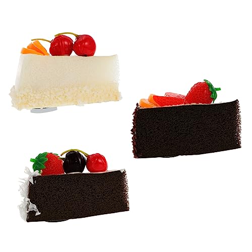 UPKOCH 3 Stück Teiliges Set Fake Food Kuchen Modelle Realistische Tortendekorationen für Fotografie Party und Heimdekoration Hergestellt aus Hochwertigem PU Material für Kreative von UPKOCH