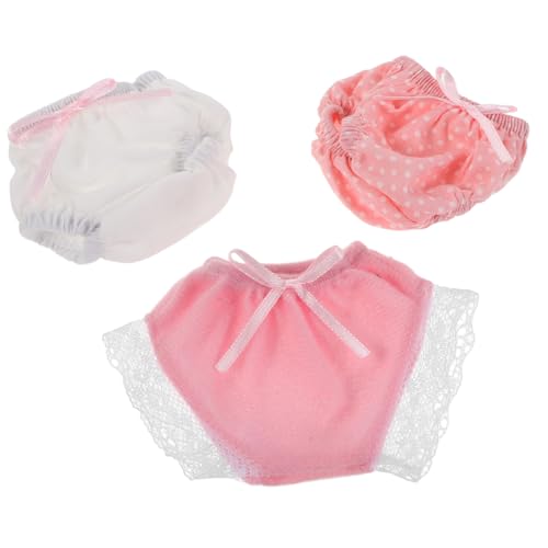 UPKOCH 3 Stück und Kleidung Zubehör für Puppenunterhosen Babydoll Kleidung Zubehör für Babypuppen Babypuppenmädchen -Outfit Puppenunterwäsche Kleidung für Plüschtiere Stoff von UPKOCH