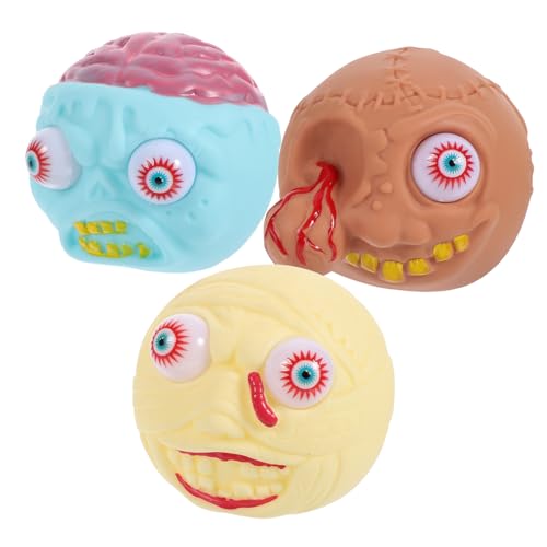 UPKOCH 3 Teiliges Halloween Relief Kleines Halloween Halloween Quetschspielzeug Lustiges Druckentlastungsspielzeug Sensorischer Handball Halloween Miniaturen Lustiges von UPKOCH