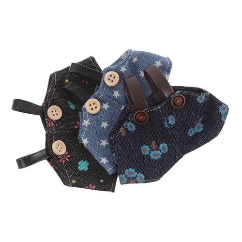 UPKOCH 3 Teiliges Kawaii Outfit Und Kleidung Für Ihre Hose Für Plüsch Gestreifter Overall Tier Ausgestopfte Tiere Display Kleine Tiere Bär Mini Kleidung Eigene – Süßes von UPKOCH