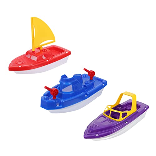 UPKOCH 3 Teiliges Schnellboot Für Kleinkinder Mini Badespielzeug Mädchenspielzeug Kinderspielzeug Mädchenspielzeug Für Babys Badeboot Segelboot Rennboot Kunststoff von UPKOCH