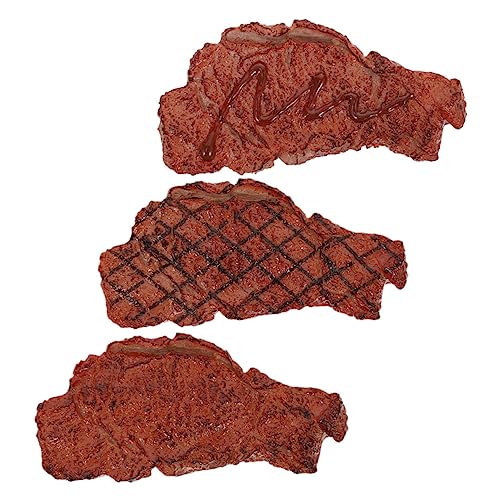 UPKOCH 3 Teiliges Steak Modell Gefälschtes Steak Simulationssteak Küche Essen Foto Requisite Restaurant Realistisches Essen Simuliertes Gekochtes Fleisch Spiel Essen UPKOCH 3 Teiliges Steak Modell Gefälschtes Steak Simulationssteak Küche Essen Foto Requisite Restaurant Realistisches Essen Simuliertes Gekochtes Fleisch Spiel Essen von UPKOCH