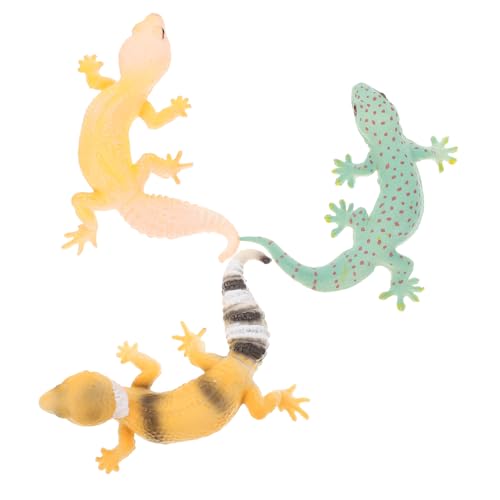 UPKOCH 3er-Pack Realistische Gecko-Modelle – Pädagogisches Reptilienspielzeug – Reptilienskulptur – Künstliche Gecko-Figuren Für Den Schreibtisch von UPKOCH