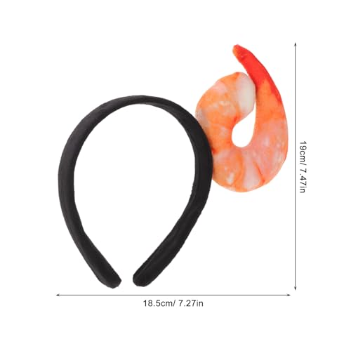 UPKOCH 3-teiliges Garnelen-Stirnband: Lebensechte Haarreifen mit gekochter Garnelendekoration – Party-Kopfschmuck für Karneval, Maskerade, Halloween, Strand von UPKOCH