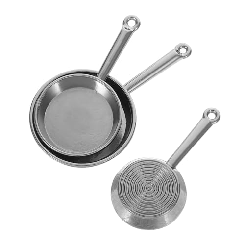 UPKOCH 3-teiliges Miniatur-küchenutensilienset Für Puppenhäuser: Mini-bratpfannenset Aus Metall Im Maßstab 1:12, Realistisches Mini-kochspielzeug, Puppenhaus-küchenmodell, Requisiten Für UPKOCH 3-teiliges Miniatur-küchenutensilienset Für Puppenhäuser: Mini-bratpfannenset Aus Metall Im Maßstab 1:12, Realistisches Mini-kochspielzeug, Puppenhaus-küchenmodell, Requisiten Für von UPKOCH