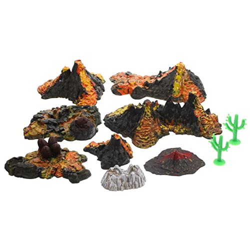UPKOCH 30 STK Vulkanmodellsimulation Therizinosaurus Simulation Vulkanmodell Vulkan Spielzeug Aquarium Gefälschter Vulkan Aquarium-Vulkan-Dekorationen Reptil PVC Kriechen Fleischfressend von UPKOCH