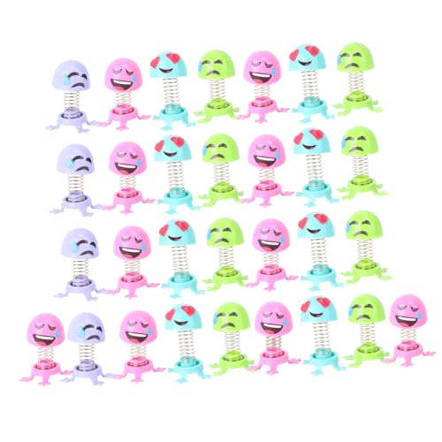 UPKOCH 30 Stück Expression Spring Bösewicht Autos Auto Hüpfball Mini Ornamente Für Kinderspielzeug Cartoon Desktop Dekoration Hüpfspielzeug Wohnkultur Kunststoff von UPKOCH