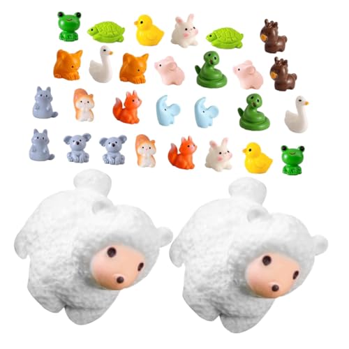 UPKOCH 30 Stück Frosch Hase Schaf Ente Niedliche Deko für Moos Terrarien Puppenhäuser und Bonsai für Kleine Räume UPKOCH 30 Stück Frosch Hase Schaf Ente Niedliche Deko für Moos Terrarien Puppenhäuser und Bonsai für Kleine Räume von UPKOCH
