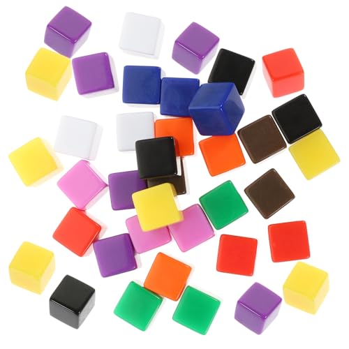 UPKOCH 30 Stück Leere Würfel Leere Spielwürfel Würfel Aus Kunststoff Unfertige Würfel Requisiten Für Würfelspiele Spielwürfel DIY Zubehör Partybevorzugungswürfel Würfel-Modell Plastik von UPKOCH