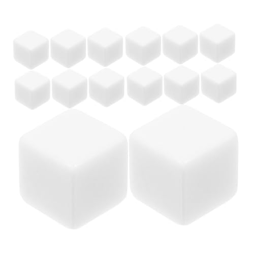 UPKOCH 30 Stück Leere Würfel Leeres Brettspiel Farbig Brettspiel Würfel Würfelspiel Klein Zahlenwürfel Würfel Liefern Selbstgemachte Würfel Spielwürfel Selber Machen Acryl Weiß von UPKOCH