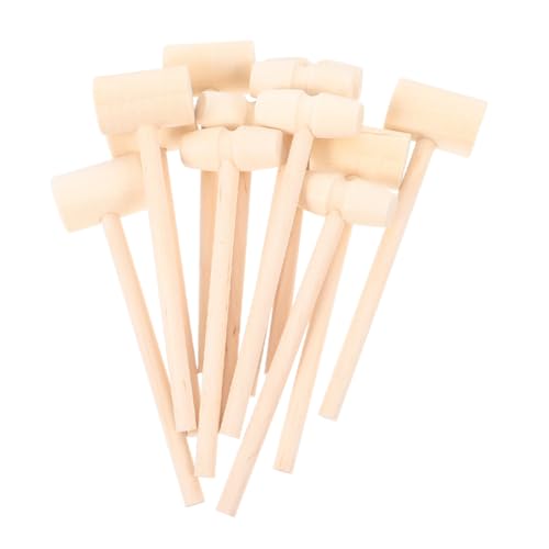 UPKOCH 30 Stück Teiliges Mini Holzklüpfel Kleiner Hammer für Kreative Schlagspiele und Musikalische Früherziehung Fördert Soziale Interaktion und Familienzeit in Hellem von UPKOCH