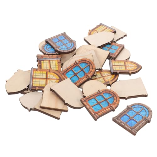 UPKOCH 30 Stück Teiliges Miniatur-holzfenster Puppenhäuser Detaillierte DIY Fensterrahmen Langlebige Mini-holzfenster für Miniaturmöbel Realistische Puppenhausdekoration Einfache von UPKOCH