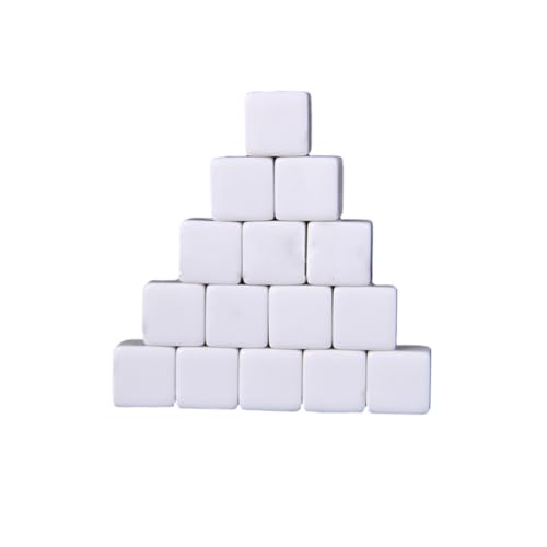 UPKOCH 30 Stück Teiliges Weiße Acrylwürfel mit Sechs Seiten Quadratische Blanko dice für DIY basteln Stabile und Abnutzungsresistente Würfel für Spiele und Kreative Anwendungen von UPKOCH