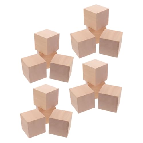 UPKOCH 30 Stück Teiliges von Holz Bausteinen für Stapelbare Würfel aus Unbehandeltem Holz Sicheres Kreativität und Hand Auge Koordination von UPKOCH