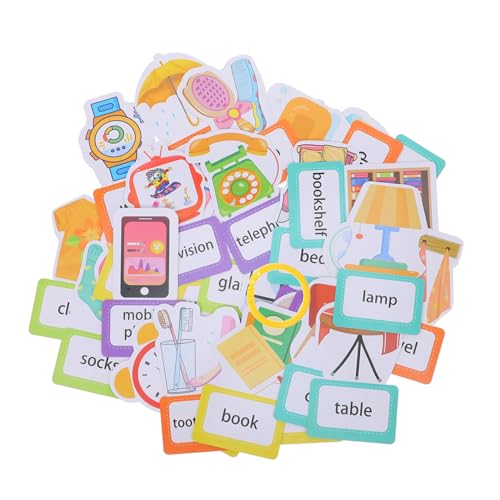 UPKOCH 30 Stück lustiges Kinderspielzeug tragbare Lernkarten Englische Lernkarten tragbares Kinderspielzeug Lernkarten Kindergarten Kleinkind-Flash-Karte Bildungskarten Spielkarten Papier von UPKOCH