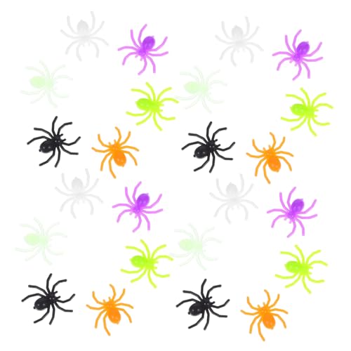 UPKOCH 300 Stück Teiliges Realistische Kunststoffspinnen Halloween Deko Kleine wasserdichte Spinnen Spielzeuge für Gruselige Party Deko und Scherzartikel Vielseitig Einsetzbar für von UPKOCH