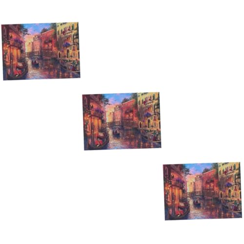 UPKOCH 3000 STK Puzzle für Erwachsene Rätsel für Erwachsene familienpuzzle Puzzle sortieren knobelei Spielzeug Venedig Landschaft Puzzle Puzzlespiel zum Stressabbau Karikatur Kind Papier von UPKOCH