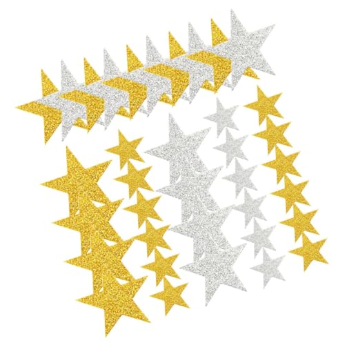 UPKOCH Selbstklebende Sternaufkleber 300-teiliges Glitzer-Stern-Aufkleber-Set Für Dekorations- Und Bastelprojekte Kein Kleber Erforderlich von UPKOCH