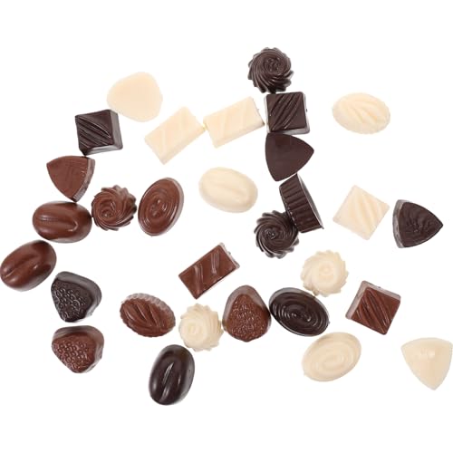 UPKOCH 30St Kuchen künstlicher Keks Dessert aus künstlichen Lebensmitteln Schaufensterdekoration Geschenkidee multifunktionales Schokoladendekor Gefälschte Schokolade auf dem Tisch PVC von UPKOCH