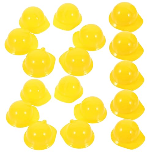 UPKOCH Puppenhüte 30 Stück Mini-schutzhelme Kunststoff Mini-Helm Modelle BAU-Hut Für Spielzeug von UPKOCH