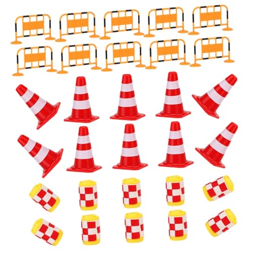 UPKOCH 30St Straßenschild Barrikade Spielzeug verkehrszeichen Spielzeug verkehrszeichen Kinder kleine orangefarbene Zapfen Straßenverkehrszeichen Straßenschild Spielzeug von UPKOCH