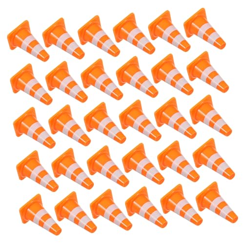 UPKOCH 30St Simulationsrequisiten für Straßensperren orangefarbene Zapfen orangefarbene Verzierungen verkehrszeichen Spielzeug verkehrszeichen Kinder Mini-Basketball Kinderbasketball Zaun von UPKOCH