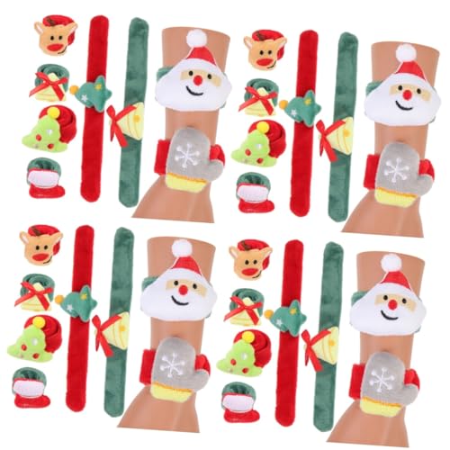 UPKOCH 32 Stk Weihnachtsring Bulk-Spielzeug für Kinder Partygeschenke für Kinder armbänder für kinder weihnachtsarmband Spielzeuge Weihnachtssto dekoratives Klapparmband Schlagarmband von UPKOCH