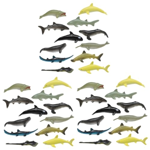 UPKOCH 36 STK Hai-Delfin-Wal-Modell lebensechtes Tiermodell Figur Meerestiere winzige Haifiguren Spielzeug weltbild barn Toy Modelle Meerestiermodell Simulation Meerestier Ozean Tieranzug von UPKOCH
