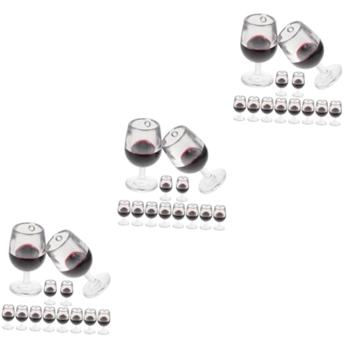 UPKOCH 36 STK Puppenhaus Weinglas Kelch Modell Weingläser bastelzeug Cocktailgläser Brillen Kleiner Hausweinbecher Mikro-Landschaftsdekoration Miniatur Spielzeugzimmer Wasserbecher Tasse von UPKOCH