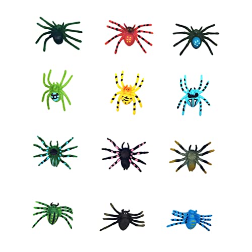 UPKOCH 36 STK Spinne Tricky Toy Spielzeug Für Kinder Halloween Gefälschte Spinnendekoration Spinnen-Ornament Realistische Spinnenfiguren Winzige Spinnen Modelle Plastik Insekt Ornamente von UPKOCH