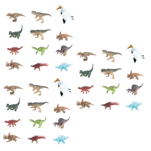 UPKOCH 36 STK Simulierter Statischer Dinosaurier Dinosaurier-Miniatur Dinosaurier-spielzeugfigur Realistische Spielzeugdinosaurierfigur Miniaturdekoration Tierminiatur PVC Puzzle Sammlung von UPKOCH