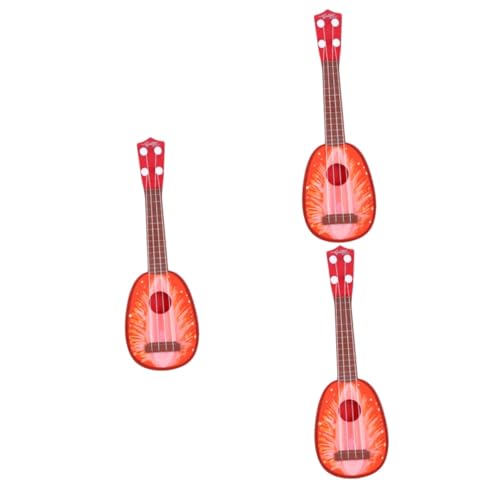 UPKOCH 3St Gitarrenspielzeug kinderinstrumente Kinder musikinstrumente Spielzeug für Kleinkindjungen Spielzeug für Kleinkinder Babyspielzeug Gitarren-Ukulele-Spielzeug Obst Gitarre Mini von UPKOCH