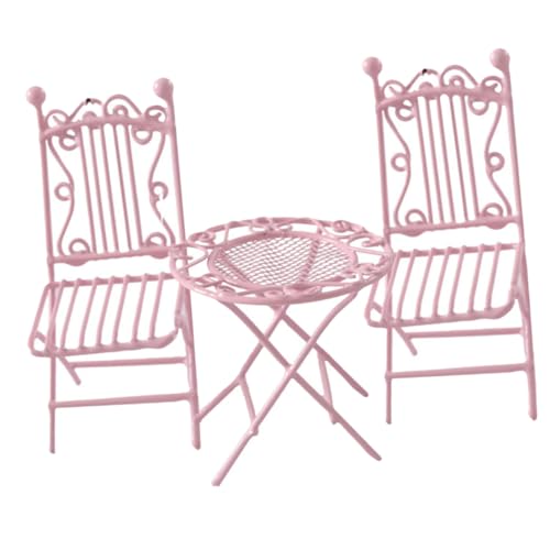 UPKOCH Miniatur-bistrotisch-Set Aus Eisen Im Maßstab 1:12 Mini-Tisch und Stühle für Jungen- und Mädchenpartys Hausdekoration UPKOCH Miniatur-bistrotisch-Set Aus Eisen Im Maßstab 1:12 Mini-Tisch und Stühle für Jungen- und Mädchenpartys Hausdekoration von UPKOCH