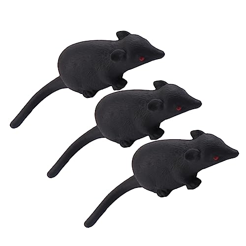UPKOCH 3St Simulationsmaus Koje Bausatz Vogelscheuche Dekoration Indoor- für kinderspielzeug kleine Quetschspielzeuge Stressspielzeug in Rattenform Plastik Black UPKOCH 3St Simulationsmaus Koje Bausatz Vogelscheuche Dekoration Indoor- für kinderspielzeug kleine Quetschspielzeuge Stressspielzeug in Rattenform Plastik Black von UPKOCH