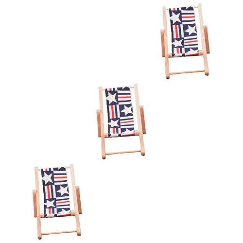 UPKOCH 3St Mini-Holzstuhl puppenstubenmöbel Dollhouse Furniture Miniaturen kleine Holzmöbel Puppenhaus Miniaturspielzeug Schmücken hölzern Statue Sandspielzeug Ton Strandstuhl Bambus von UPKOCH
